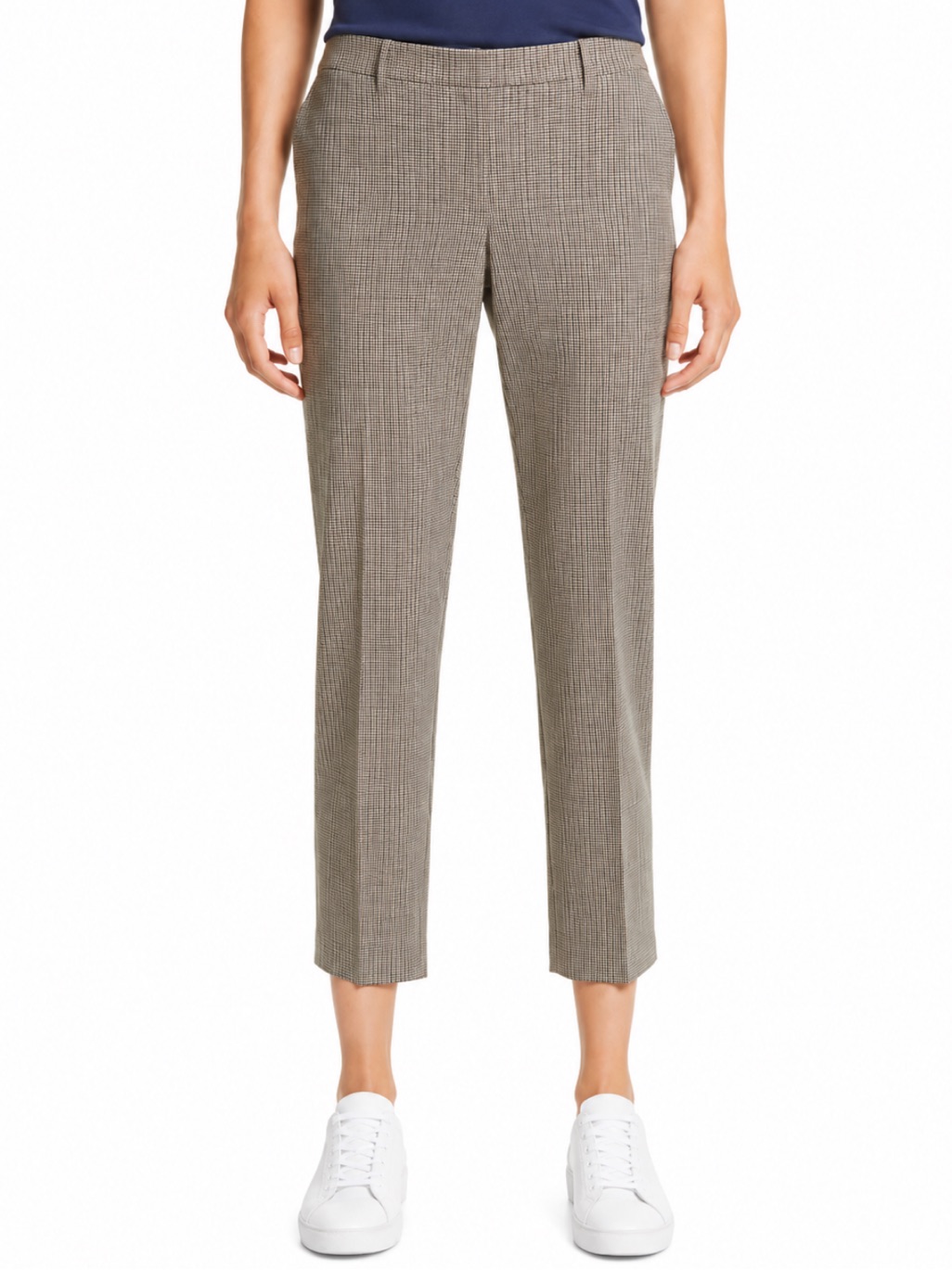 Nwt! Theory Treeca 4 Hartford Wool Brown Multi Plaid Crop Pants Size 16